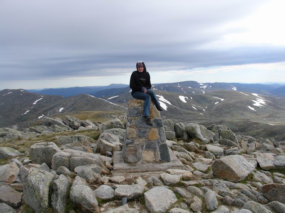 Na vrcholu Mt Kosciuszka.