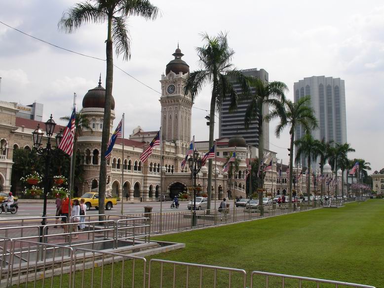 Historicke centrum a hlavni namesti v Kuala Lumpur.