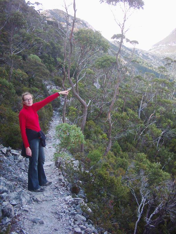 ...a s cilem vylezt na taaaamtu horu (Cradle Mountain).