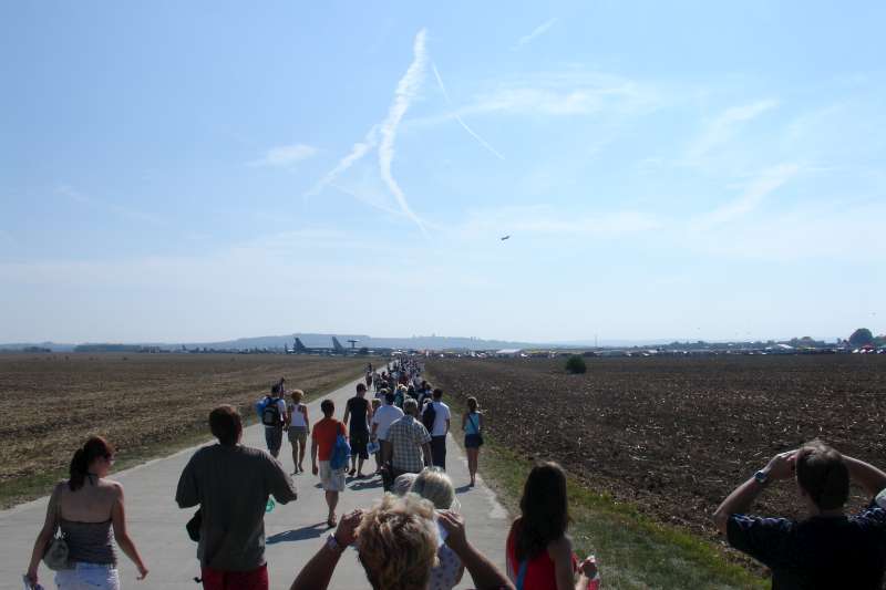 Long wayt to Runway in Brno-Turany Airport.