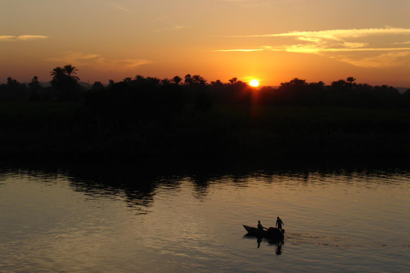 Sunset at Nil river.