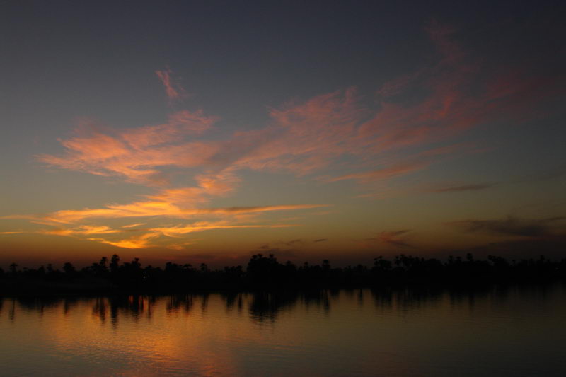 River Nil sun set.