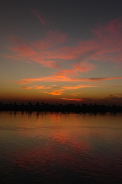 Sunset at Nil river.