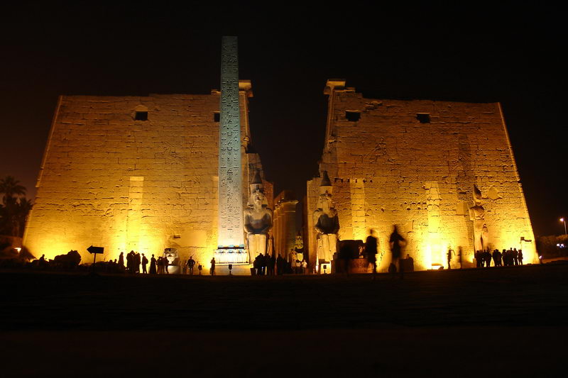 Luxor Temple at night