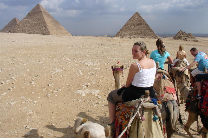 Camel ride by Giza PYRAMIDS