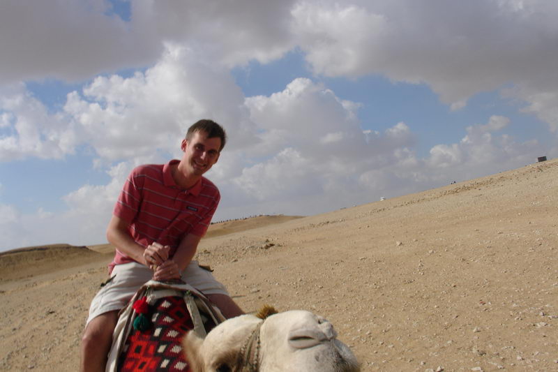 Camel ride by Giza PYRAMIDS