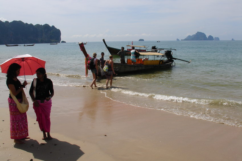 Ao Nang longtail lod. Cesta na potapeni.